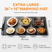 Load image into Gallery viewer, akgk Warming Mat for Food, 36" x 15" Extra Large Roll-Up Food Warming Mat