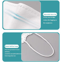 Load image into Gallery viewer, akgk KN95 Face Masks 50 Pack, 5-Ply Disposable Multicolor Face Mask Against PM 2.5 Smoke and Dust
