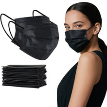 Load image into Gallery viewer, akgk 100Pcs Disposable Face Masks, Black Face Mask, 3 Ply Disposable Mask