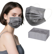 Load image into Gallery viewer, akgk 100PCS Grey Disposable Face Masks, 3-Ply Breathable Grey Face Mask For Adults