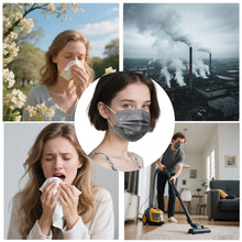 Load image into Gallery viewer, akgk 100PCS Grey Disposable Face Masks, 3-Ply Breathable Grey Face Mask For Adults