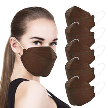Load image into Gallery viewer, akgk KN95 Face Masks 50 Pack, Individually Wrapped, 5-Ply Disposable Brown Face Mask Against PM 2.5 Smoke and Dust