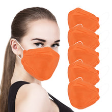 Load image into Gallery viewer, akgk KN95 Face Masks 50 Pack, 5-Ply Disposable Tangerine Face Mask Against PM 2.5 Smoke and Dust