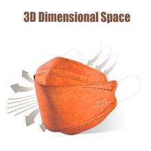 Load image into Gallery viewer, akgk KN95 Face Masks 50 Pack, 5-Ply Disposable Tangerine Face Mask Against PM 2.5 Smoke and Dust