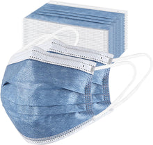 Load image into Gallery viewer, akgk Disposable Face Masks 100Pcs, 3 Layer Protective Face Mask Navy Blue Face Masks 100Pcs