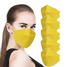 Load image into Gallery viewer, akgk KN95 Face Masks 50 Pack, Individually Wrapped, 5-Ply Disposable Yellow Face Mask Against PM 2.5 Smoke and Dust