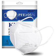 Load image into Gallery viewer, akgk KN95 Face Mask 50 PCS, Breathable Protection Masks, 5-Ply KN95 White Masks, Cup Dust Safety Masks