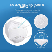 Load image into Gallery viewer, akgk KN95 Face Mask 50 PCS, Breathable Protection Masks, 5-Ply KN95 White Masks, Cup Dust Safety Masks