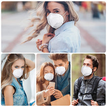 Load image into Gallery viewer, akgk KN95 Face Mask 50 PCS, Breathable Protection Masks, 5-Ply KN95 White Masks, Cup Dust Safety Masks