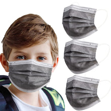 Load image into Gallery viewer, akgk Kids Disposable Face Mask Protective Childrens Grey Safety Masks 100PCS