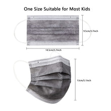 Load image into Gallery viewer, akgk Kids Disposable Face Mask Protective Childrens Grey Safety Masks 100PCS
