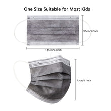 Load image into Gallery viewer, akgk Kids Disposable Face Mask Protective Childrens Grey Safety Masks 100PCS