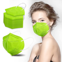 Load image into Gallery viewer, akgk KN95 Face Mask 50 PCS, Breathable Protection Masks, 5-Ply KN95 Green Masks, Cup Dust Safety Masks