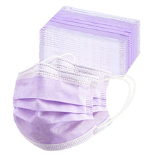 Load image into Gallery viewer, akgk Kids Disposable Face Mask Protective Childrens Purple Safety Masks 100PCS