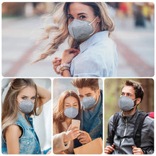 Load image into Gallery viewer, akgk KN95 Face Mask 50 PCS, Breathable Protection Masks, 5-Ply KN95 Grey Masks, Cup Dust Safety Masks