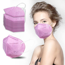 Load image into Gallery viewer, akgk KN95 Face Mask 50 PCS, Breathable Protection Masks, 5-Ply KN95 Hot Pink Masks, Cup Dust Safety Masks