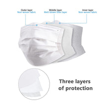 Load image into Gallery viewer, akgk Kids Disposable Face Mask Protective Childrens White Safety Masks 100PCS