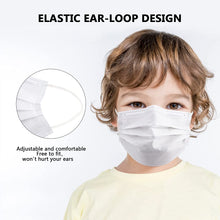 Load image into Gallery viewer, akgk Kids Disposable Face Mask Protective Childrens White Safety Masks 100PCS