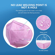 Load image into Gallery viewer, akgk KN95 Face Mask 50 PCS, Breathable Protection Masks, 5-Ply KN95 Hot Pink Masks, Cup Dust Safety Masks