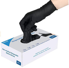 Load image into Gallery viewer, akgk Nitrile Gloves, 100 Pcs Disposable Black Nitrile Gloves X-Large, Cleaning Gloves for Cooking, Household & More, Powder-Free, Latex-Free