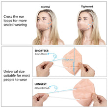 Load image into Gallery viewer, akgk KN95 Face Mask 50 PCS, Breathable Protection Masks, 5-Ply KN95 Pink Masks, Cup Dust Safety Masks