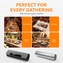 Load image into Gallery viewer, akgk Warming Mat for Food, 36" x 15" Extra Large Roll-Up Food Warming Mat
