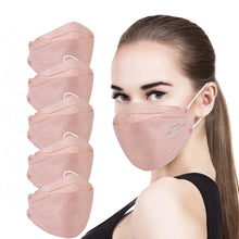 Load image into Gallery viewer, akgk KN95 Face Masks 100 Pack, Individually Wrapped, 5-Ply Disposable Blush Pink Face Mask Against PM 2.5 Smoke and Dust
