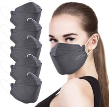 Load image into Gallery viewer, akgk KN95 Face Masks 100 Pack, Individually Wrapped, 5-Ply Disposable Grey Face Mask Against PM 2.5 Smoke and Dust
