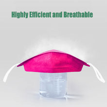 Load image into Gallery viewer, akgk KN95 Face Masks 100 Pack, Individually Wrapped, 5-Ply Disposable Hot Pink Face Mask Against PM 2.5 Smoke and Dust
