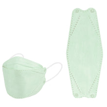 Load image into Gallery viewer, akgk KN95 Face Masks 100 Pack, Individually Wrapped, 5-Ply Disposable Mint Green Face Mask Against PM 2.5 Smoke and Dust
