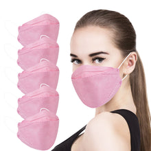 Load image into Gallery viewer, akgk KN95 Face Masks 100 Pack, Individually Wrapped, 5-Ply Disposable Pink Face Mask Against PM 2.5 Smoke and Dust
