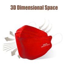 Load image into Gallery viewer, akgk KN95 Face Masks 100 Pack, Individually Wrapped, 5-Ply Disposable Red Face Mask Against PM 2.5 Smoke &amp; Dust, Filtration Efficiency 95%
